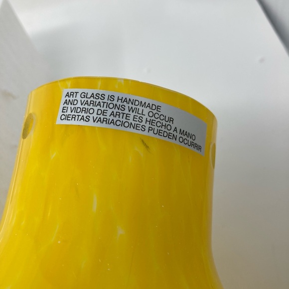 Vintage Hampton Bay Yellow Murano Glass Pendant Light Lamp New Open Box - Picture 7 of 9